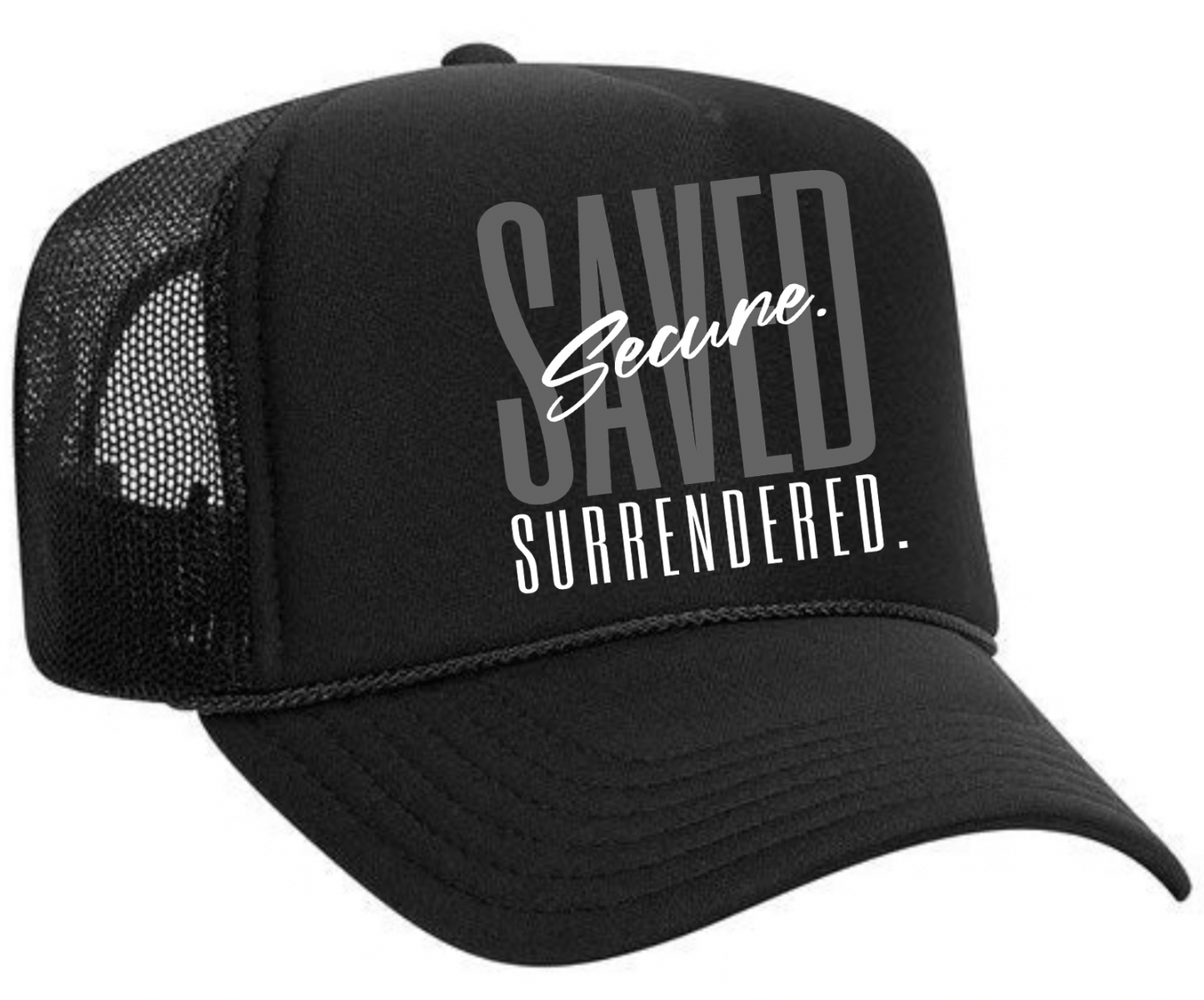 Trucker Hat Gray/White logo