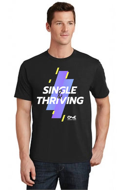Black T-Shirt - Single & Thriving 24