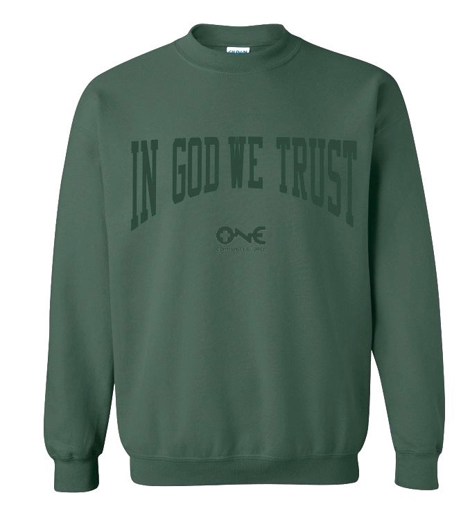 In God We Trust Sweatshirt – Winter Green