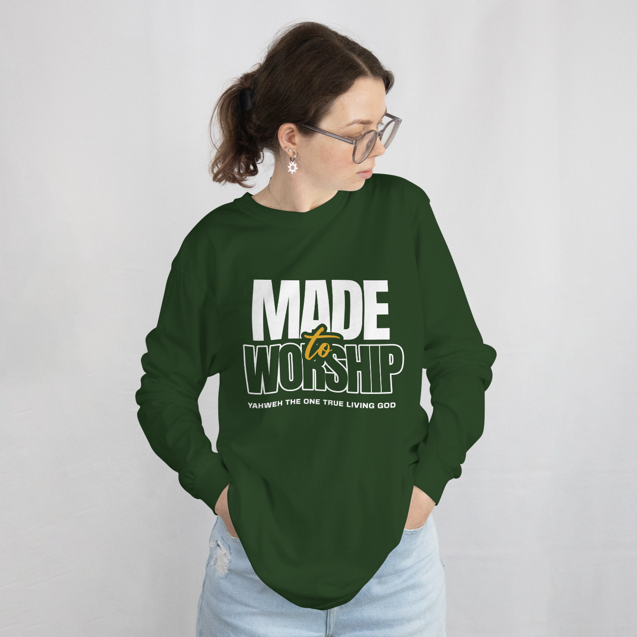 Forest Green - Made To Worship Long Sleeve