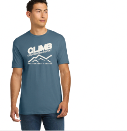 CLIMB 2025 Tshirt - Blue Jean